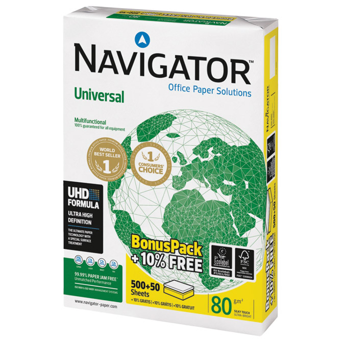 Papir ILK Navigator Universal A4 80g pk500+50 Soporcel