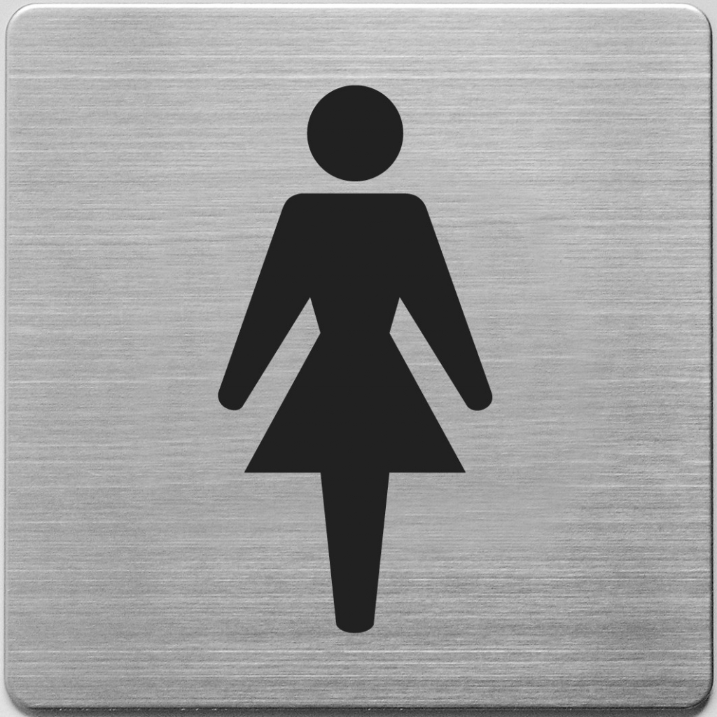 Aluminijumski piktogram samolepljivi - ženski toalet
