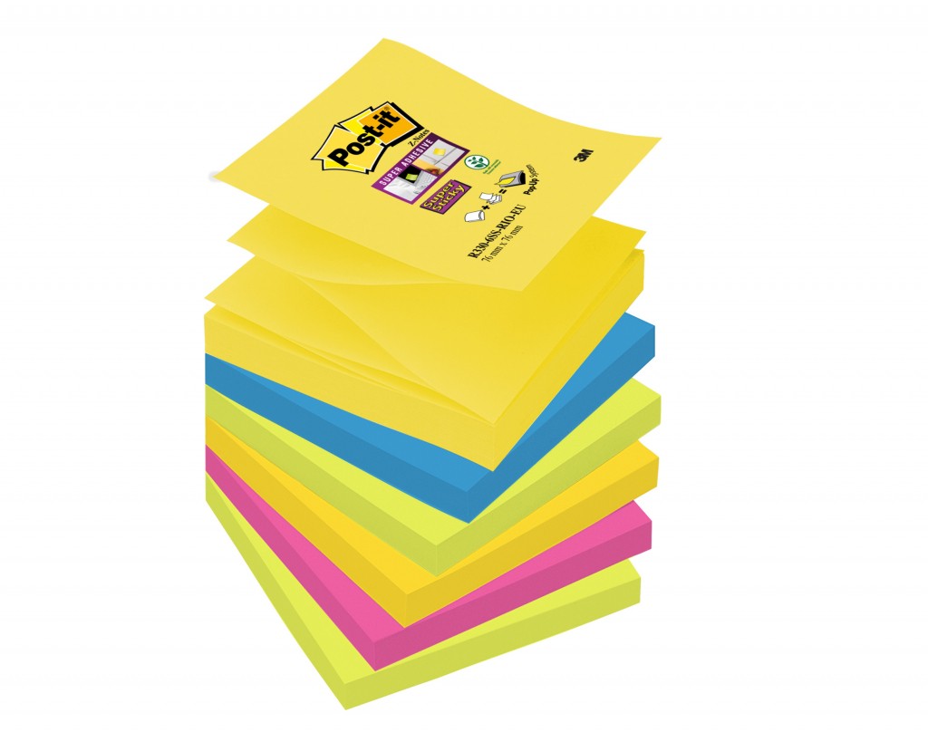 Post-it refil Z-Note neon, 76x76mm, 90 listova, 6-pack