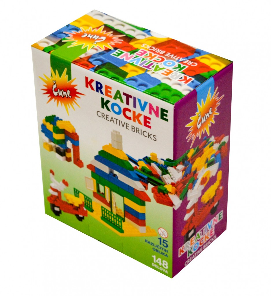 Plastične kocke-Lego u kartonskoj kutiji 1/148