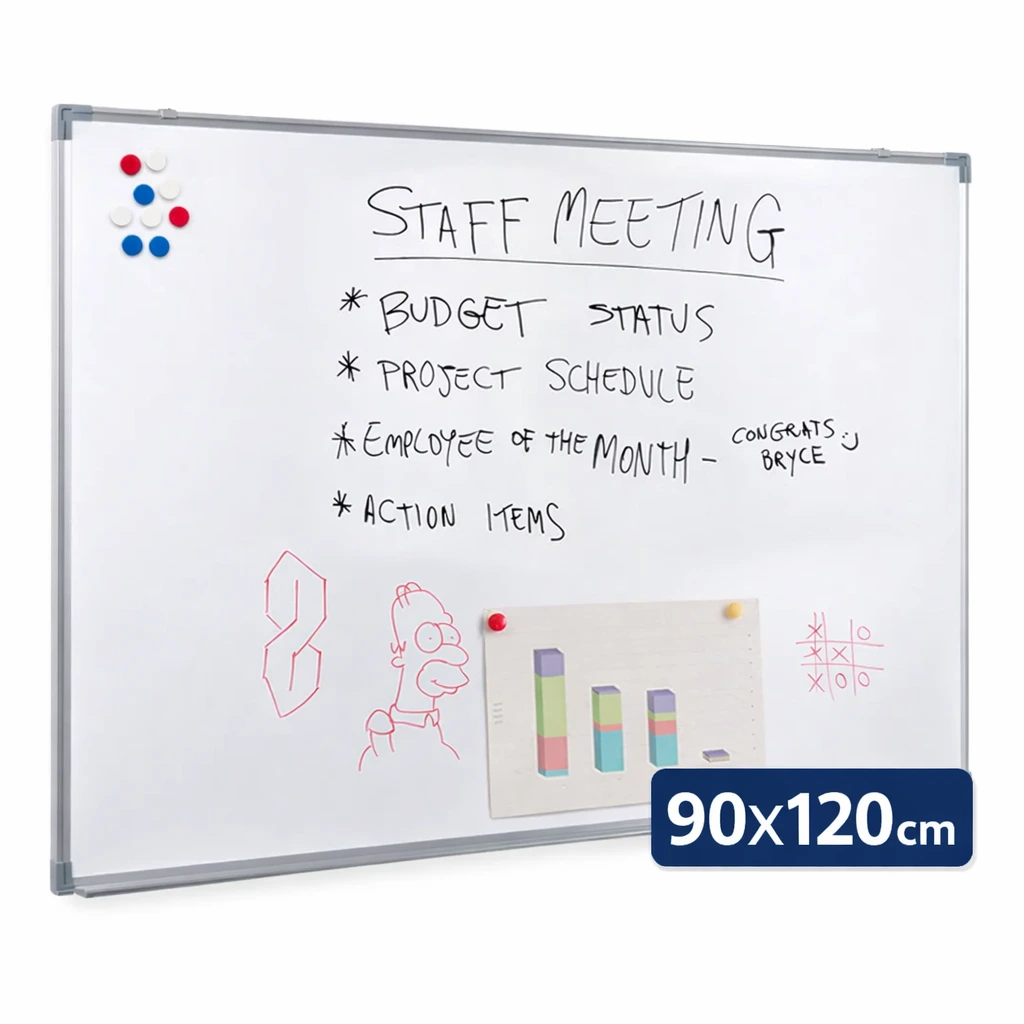 BELA TABLA PIŠI-BRIŠI MAGNETNA 90X120